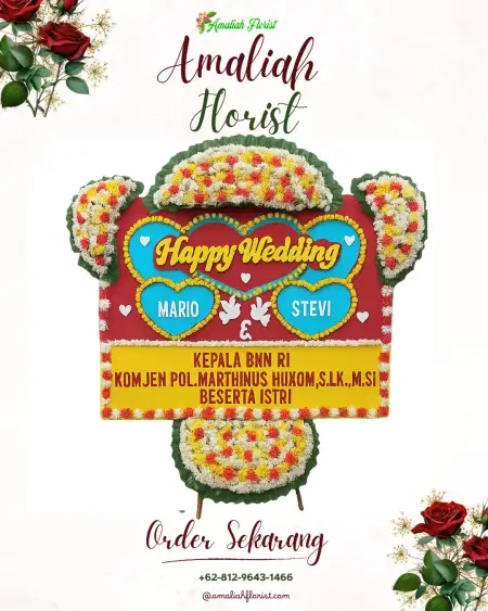 Papan Bunga Pernikahan Saban